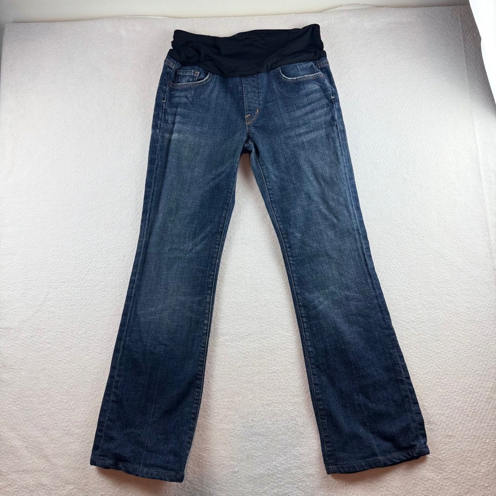 Citizens of Humanity Kelly Maternity Jeans Blue Straight Leg Size 32 015-001